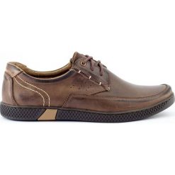KOMODO Buty męskie casual 911 ciemny brąz brązowe. Brązowe półbuty na co dzień męskie na jesień, z jeansu, biznesowe, bez zapięcia. Za 367.89 zł.