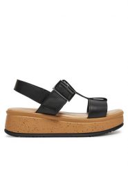 Lasocki Sandały ARC-4883-17 Czarny. Czarne sandały damskie Lasocki, bez wzorów, ze skóry, bez obcasa, na koturnie, bez zapięcia. Za 169.99 zł.