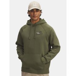 Bluza Męska Under Armour Z Kapturem Khaki Rival Fleece Hbr Logo Hd. Zielone bluzy męskie Under Armour, m, bez wzorów, z kapturem, na fitness i siłownię. Za 159.99 zł.