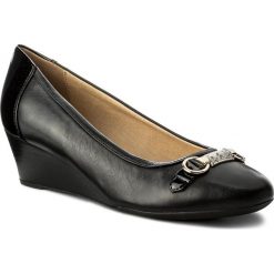 Półbuty GEOX - D Floralie C D82T4C 08502 C0210 Black/Sand. Czarne półbuty damskie marki Geox, ze skóry ekologicznej. W wyprzedaży za 299.00 zł.