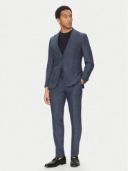 BOSS Garnitur C-Huge-Peak-252 50540764 Granatowy Slim Fit. Niebieskie garnitury męskie Boss, bez wzorów, z wiskozy. Za 1,979.00 zł.