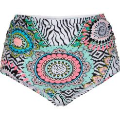 Figi bikini bonprix czarno-biało-kolorowy. Białe bikini damskie bonprix, w kolorowe wzory. Za 59.99 zł.