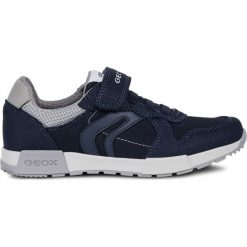 Geox tenisówki chłopięce Alfier 34 niebieskie. Niebieskie buty sportowe chłopięce Geox, bez wzorów, bez zapięcia, tenisowe. W wyprzedaży za 215.00 zł.