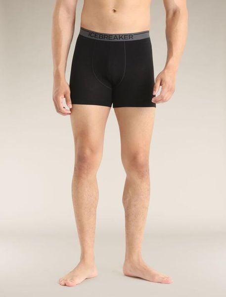 ICEBREAKER Bokserki męskie M Anatomica Boxers black-M. Czarne bokserki męskie Icebreaker, m, bez wzorów, z lycry. Za 203.55 zł.