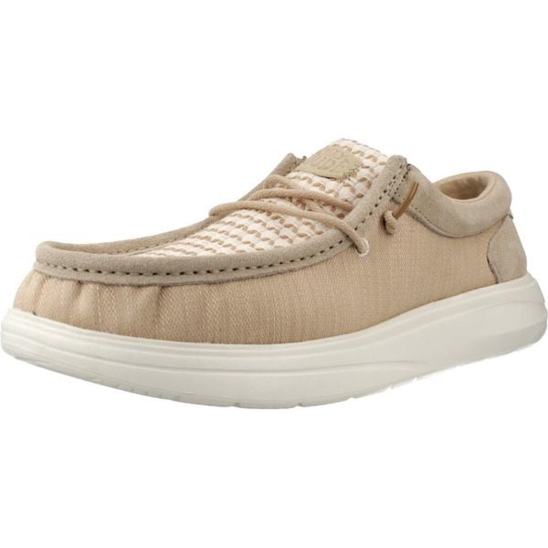 Buty HEY DUDE WALLY COMF WOVEN Beżowy. Brązowe trekkingi męskie PRO BRANDS, trekkingowe. Za 331.99 zł.