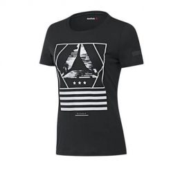 Koszulka sportowa damska Reebok BK2879. Czarne koszulki sportowe damskie Reebok, l, bez wzorów, z materiału, bez kołnierzyka, bez ramiączek, na fitness i siłownię. Za 125.00 zł.