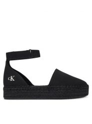 Calvin Klein Jeans Espadryle Flatform Espadrille Sling Mg YW0YW01735 Czarny. Czarne espadryle damskie Calvin Klein Jeans, bez wzorów, z jeansu, bez obcasa, bez zapięcia. Za 239.99 zł.