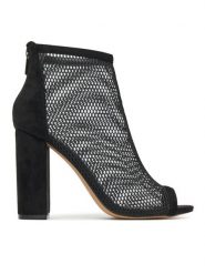 JENNY Sandały ARINA LS4937-80 Czarny. Czarne sandały damskie Jenny, bez wzorów, z materiału, bez obcasa, na słupku, bez zapięcia. Za 149.99 zł.