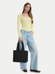 HUGO Torebka 50563016 Czarny. Czarne torebki do ręki damskie Hugo, bez wzorów, ze skóry, bez dodatków. Za 899.99 zł.