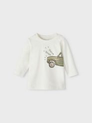NAME IT Bluzka 13219474 Biały Regular Fit. Białe t-shirty dla chłopców Name it, bez wzorów, z bawełny, bez ramiączek. Za 39.99 zł.