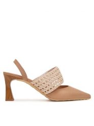 Hispanitas Czółenka HV264779 C002 Beżowy. Brązowe czółenka damskie Hispanitas, bez wzorów, ze skóry, bez obcasa, bez zapięcia. Za 609.99 zł.