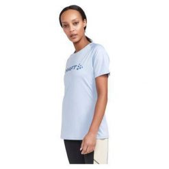 Damski jersey Craft Core Essence. Niebieskie koszulki sportowe damskie Craft, bez wzorów, z jersey, bez kołnierzyka, bez ramiączek, do biegania. Za 180.00 zł.
