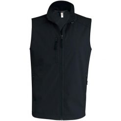 Kurtka puchowa bez rękawów Kariban Softshell. Czarne kurtki męskie KARIBAN, m, bez wzorów, z elastanu, eleganckie, bez kaptura. Za 193.00 zł.
