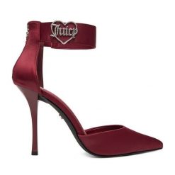 Szpilki Juicy Couture. Czerwone szpilki damskie Juicy Couture, bez wzorów, bez obcasa, bez zapięcia. Za 199.99 zł.