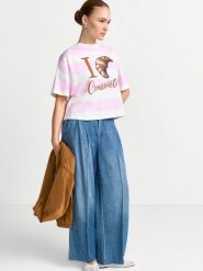 Rich & Royal Koszulka damska Kobiety Bawełna różowy|biały w paski, XL. Białe t-shirty damskie Rich & Royal, xl, bez wzorów, z bawełny, bez kołnierzyka. Za 379.95 zł.