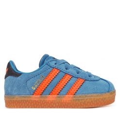Sneakersy adidas. Niebieskie trampki i tenisówki chłopięce Adidas, bez wzorów, bez zapięcia. Za 179.99 zł.