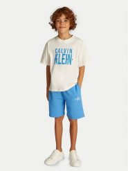 Calvin Klein Jeans T-Shirt Bold Graphic IB0IB02448 Écru Relaxed Fit. T-shirty dla chłopców Calvin Klein Jeans, bez wzorów, z bawełny, bez ramiączek. Za 89.99 zł.