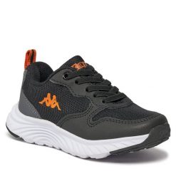 Sneakersy Kappa. Czarne półbuty chłopięce Kappa, bez wzorów, bez zapięcia. Za 149.99 zł.