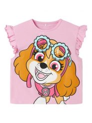 NAME IT Top 13240714 Różowy Regular Fit. Czerwone t-shirty i topy dla dziewczynek Name it, bez wzorów, z bawełny, bez ramiączek. Za 49.99 zł.