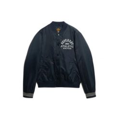 Kurtka Superdry Athletic Varsity Bomber. Niebieskie kurtki męskie Superdry., m, bez wzorów, z materiału, na fitness i siłownię. Za 512.90 zł.