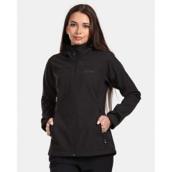 Damska kurtka softshell Kilpi RAVIA-W. Czarne kurtki sportowe damskie Kilpi, xs, bez wzorów, z softshellu, bez kaptura, trekkingowe. Za 318.77 zł.