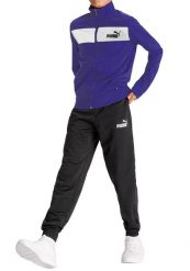 Komplet dresowy dziecięcy sportowy chłopięcy granatowy spodnie bluza PUMA. Białe bluzy dla chłopców Puma, z aplikacjami, z dresówki, bez ramiączek, bez kaptura. Za 129.00 zł.