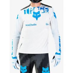 Bluza rowerowa męska Fox Ranger Digi Image Long Sleeve Jersey. Białe bluzy męskie FOX, m, bez wzorów, z jersey, bez kaptura, rowerowe. Za 219.99 zł.