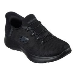 Buty Skechers Slip-ins Summits - Diamond Dream W 150123-BBK czarne. Czarne obuwie sportowe damskie bez wzorów, trekkingowe. Za 517.53 zł.