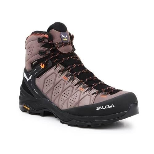 Buty trekkingowe męskie Salewa MS Alp Trainer 2 Mid Gtx. Brązowe trekkingi męskie Salewa, na zimę, za kostkę. Za 893.70 zł.