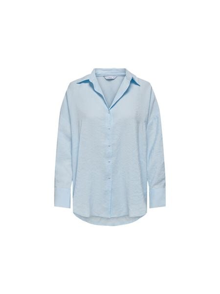 ONLY Koszula Zazima 15272523 Błękitny Oversize. Niebieskie bluzki damskie Only, m, bez wzorów, bez kołnierzyka, bez ramiączek. Za 199.99 zł.