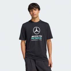Koszulka Z Grafiką Mercedes - Amg Petronas Formula 1 Team Dna. Czarne buty sportowe męskie Adidas, bez wzorów, bez kołnierzyka, bez ramiączek, na fitness i siłownię. Za 179.00 zł.