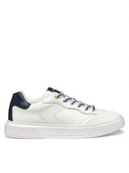 Geox Sneakersy J Nettuno J55AWA 8554 C0899 M Biały. Białe buty sportowe chłopięce Geox, bez wzorów, ze skóry, bez zapięcia. Za 289.99 zł.