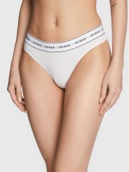 Guess Stringi Carrie O97E04 KBBU1 Biały. Białe stringi damskie Guess, m, z aplikacjami, z bawełny. Za 59.99 zł.