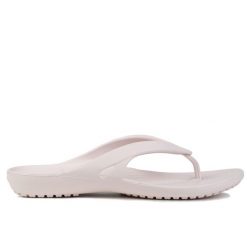 Japonki damskie sportowe Crocs KADEE II FLIP. Czerwone klapki damskie Crocs, bez wzorów, sportowe, bez obcasa. W wyprzedaży za 99.00 zł.