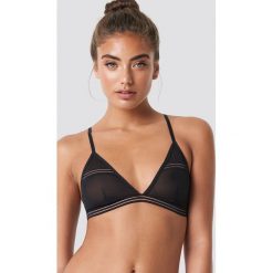 NA-KD Lingerie Siateczkowy biustonosz w paski - Black. Biustonosze marki NA-KD Lingerie. Za 60.95 zł.