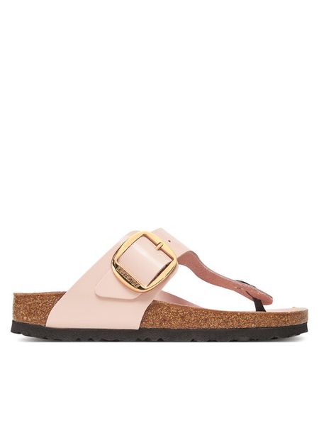 Birkenstock Japonki Gizeh Buckle He 1029484 Różowy. Czerwone klapki damskie Birkenstock, bez wzorów, ze skóry, bez obcasa. Za 439.99 zł.