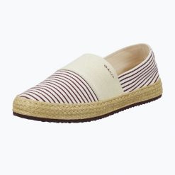 Espadryle damskie GANT Raffiaville. Brązowe espadryle damskie GANT, bez wzorów, ze skóry, eleganckie, bez obcasa, bez zapięcia. Za 299.99 zł.