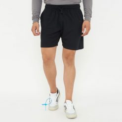 Spodenki sportowe męskie czarne F7 60% bawełna 40% poliester. Czarne krótkie spodenki sportowe męskie Legea, m, bez wzorów, z bawełny, na fitness i siłownię. Za 68.00 zł.
