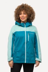 Damskie Kurtka funkcyjna HYPRAR wodoodporna kaptur. Niebieskie kurtki damskie Ulla Popken, plus size, bez wzorów, z materiału, z kapturem. Za 739.99 zł.