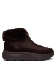 Skechers Trzewiki On-The-GO Encore - Cozy Fit Maisie 144844/DBRN Brązowy. Brązowe botki damskie Skechers, ze skóry, bez obcasa, na płaskiej podeszwie, bez zapięcia. Za 359.99 zł.