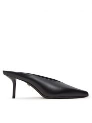 Max Mara Klapki Mmmulecalf 24245261716 Czarny. Czarne klapki damskie Max Mara, bez wzorów, ze skóry, bez obcasa. Za 1,639.00 zł.