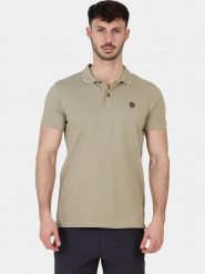 Koszulka Polo Męska Fjallraven Övik. Zielone koszulki polo męskie Fjällräven, m, bez wzorów, z bawełny, eleganckie, bez ramiączek. Za 449.00 zł.