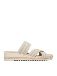 Go Soft Klapki CEO-R25AW01006 Beżowy. Brązowe klapki damskie GO SOFT, bez wzorów, z materiału, bez obcasa. Za 119.99 zł.