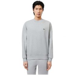 Bluza bez kaptura Męska Lacoste Jasnoszary. Szare bluzy męskie Lacoste, m, bez wzorów, z bawełny, bez kaptura. Za 533.45 zł.