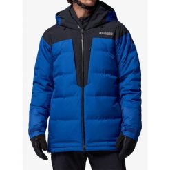 Kurtka narciarska Columbia Glacier Ridge Down Jacket. Niebieskie kurtki damskie Scarpa, bez wzorów, bez kaptura, rowerowe. Za 1,050.99 zł.
