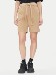 Napapijri Szorty materiałowe N Nice W NP0A4IEX Beżowy Loose Fit. Brązowe szorty damskie Napapijri, xl, bez wzorów, z bawełny. Za 359.99 zł.