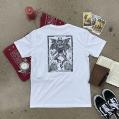 T-shirt Ghettoblaster Inferno white. Białe t-shirty męskie GHETTOBLASTER, l, bez wzorów, z jeansu, bez kołnierzyka. Za 156.09 zł.