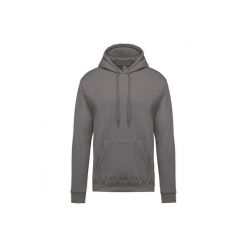 Bluza z kapturem Kariban. Szare bluzy męskie KARIBAN, m, bez wzorów, z materiału, z kapturem. Za 192.50 zł.