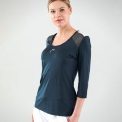 CLUB 22 Tech 3/4 Shirt W. Niebieskie bluzy sportowe damskie Head, l, bez wzorów, z dżerseju, bez kaptura. W wyprzedaży za 126.00 zł.