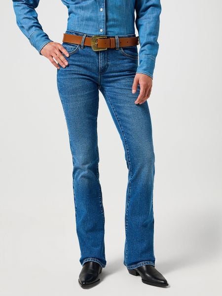 WRANGLER DAMSKI PASEK WRANGLER BIG BUCKLE BELT COGNAC 112358074. Brązowe paski damskie Wrangler, bez wzorów. Za 99.99 zł.